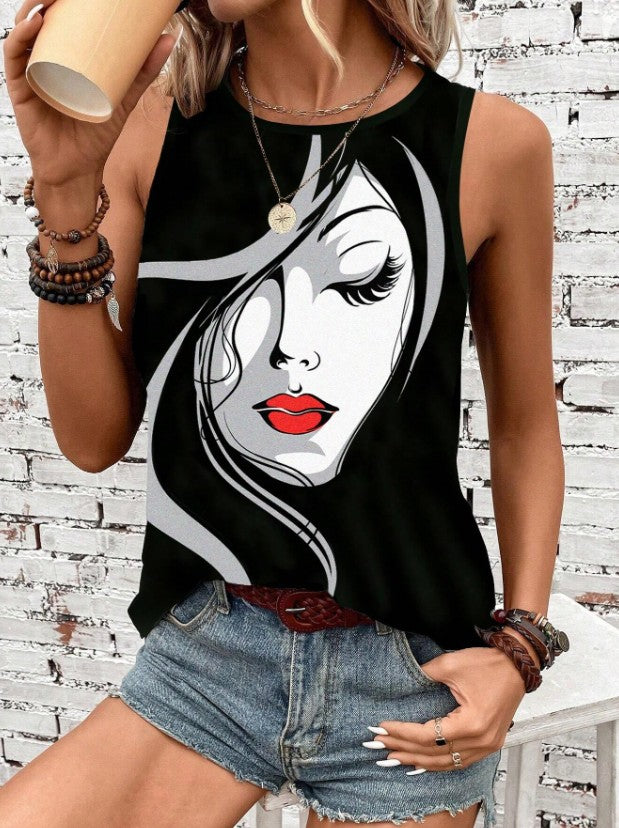 Artois Abstract Face Tank