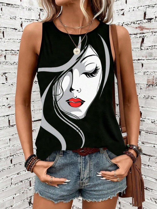 Artois Abstract Face Tank