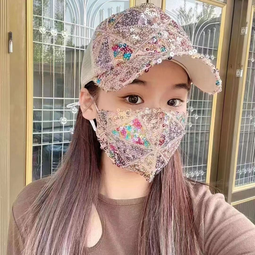 Aveline Sequined Baseball Cap