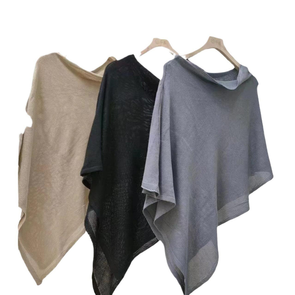Elenya Draped Knit Shawl Top