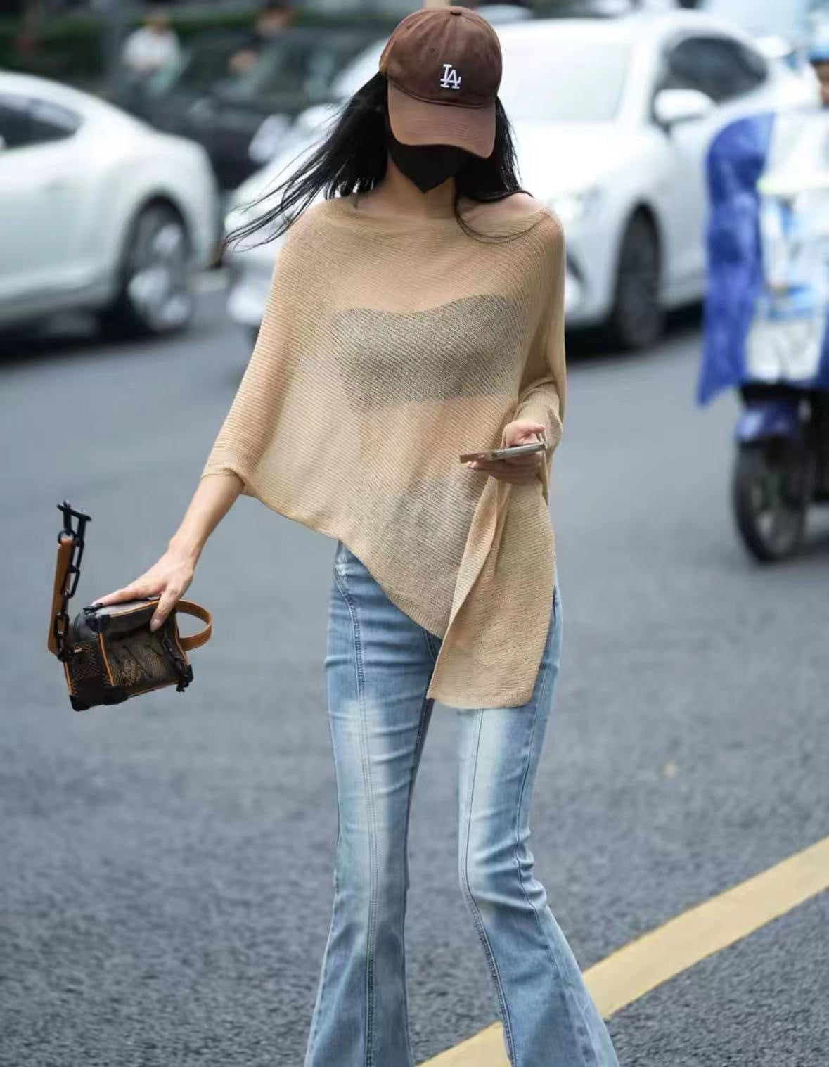 Elenya Draped Knit Shawl Top