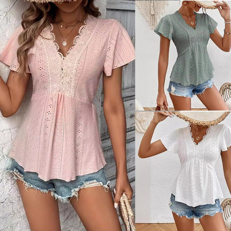 Elowen Lace Jacquard Top