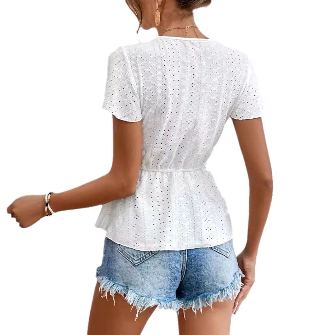 Elowen Lace Jacquard Top