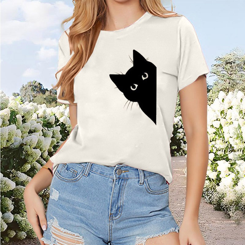 Nyra Cat Print Tee