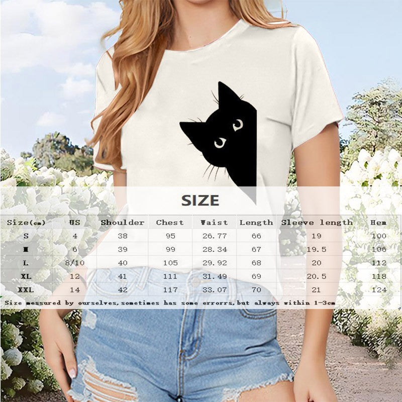 Nyra Cat Print Tee