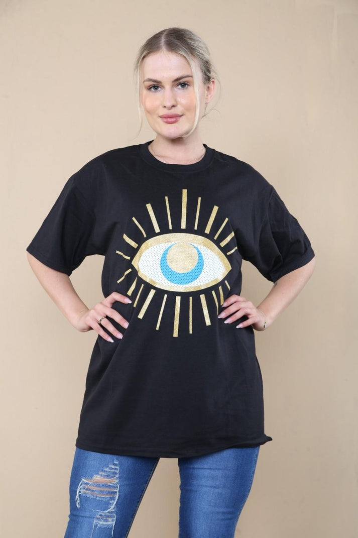 Selene Sequin Eye Tee