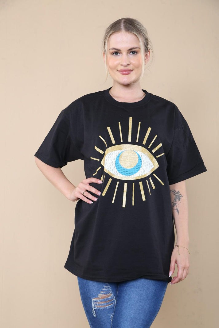 Selene Sequin Eye Tee