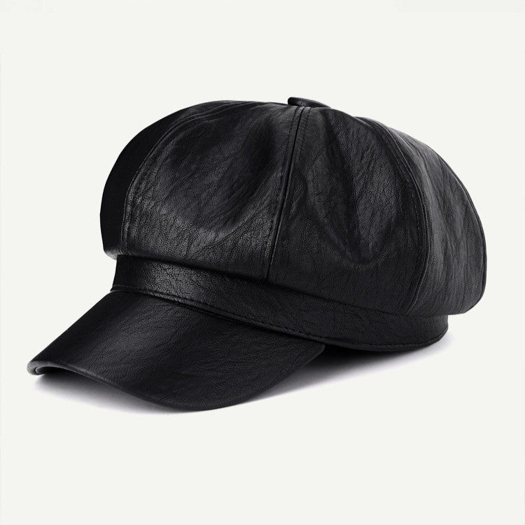 Veyra Leather Peaked Cap