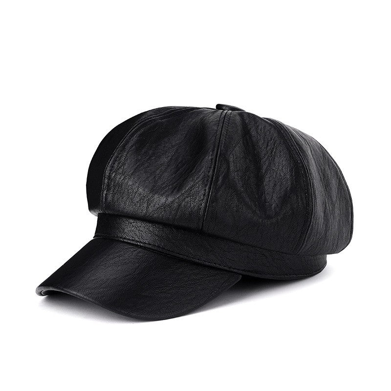 Veyra Leather Peaked Cap