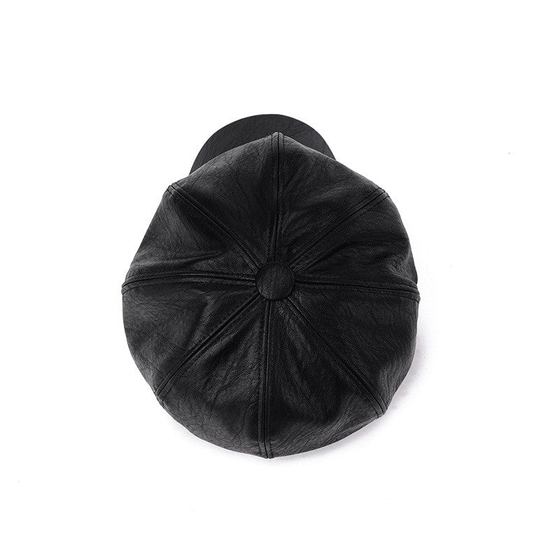 Veyra Leather Peaked Cap