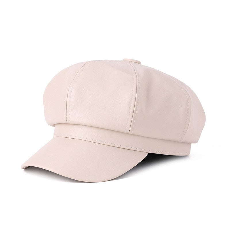 Veyra Leather Peaked Cap